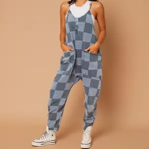 Women's Oversized Tank Romper Casual Comfortable Fun Jumper Breathable Trendy DTo01