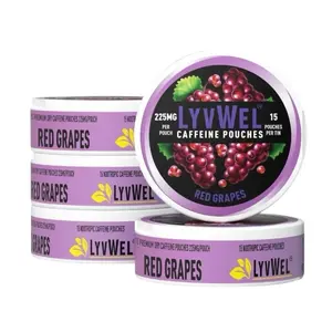 5-Pack WILD GRAPE 225mg caffeine per each pouch.15 pouches per Jar. Sport Energy Beverage healthy Drink