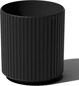Veradek Demi Series Round Planter for Porch, Patio, Backyard | Durable Plastic-Concrete Material | Modern Décor for Tall Plants, Flowers