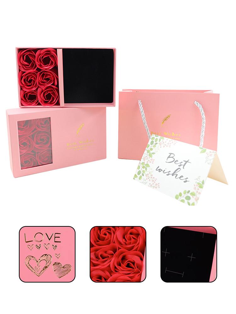 Jewelry Box Immortal Flower Jewelry Box Roses Window Valentine's Day Mother's Day Gift Box Ring Earrings Pendant Necklace Box Jewelry Box Immortal Flower Jewelry Box Roses Window Valentine's Day Mother's Day Gift Box Ring Earrings Pendant Necklace Box