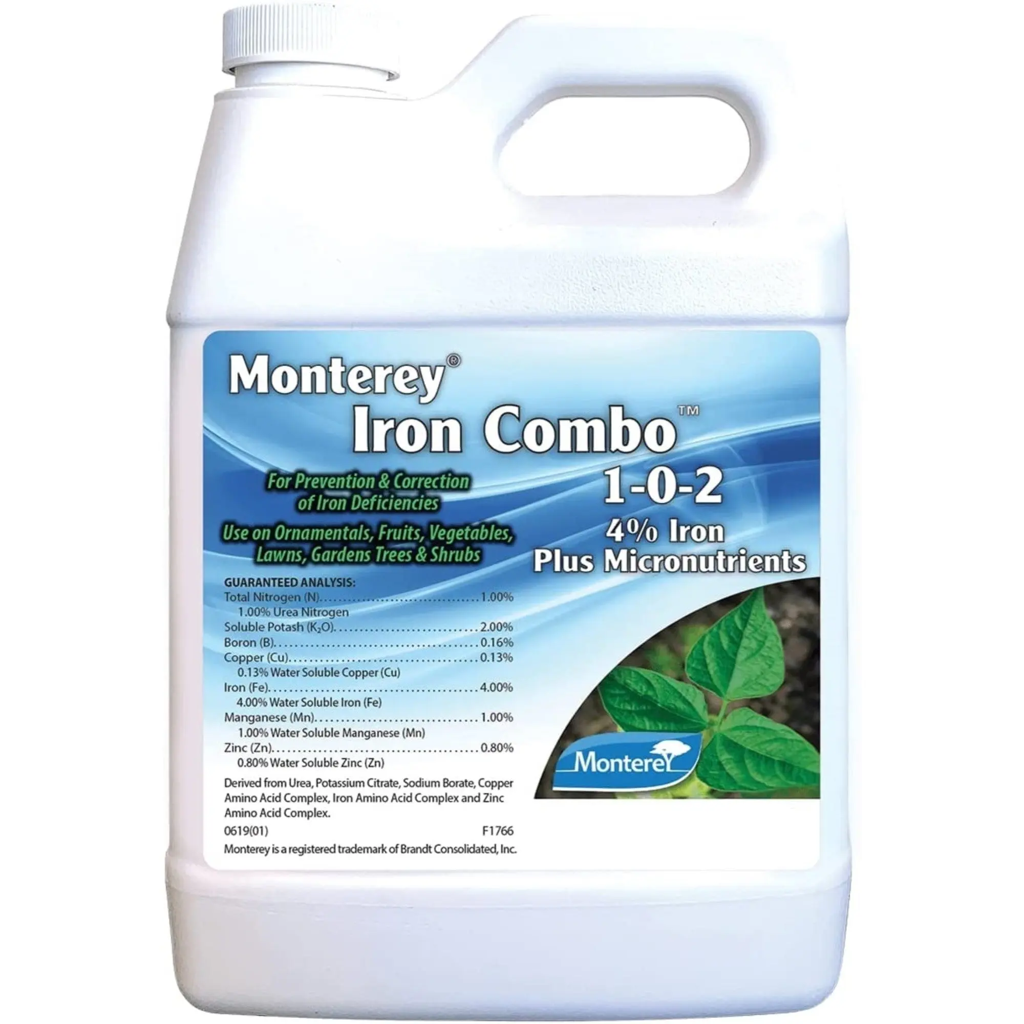 Monterey Iron Combo 1-0-2 Fertilizer Concentrate, 4% Iron Plus Micronutrients