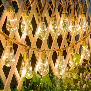 Solar Powered LED String Light, S14 Ball Bulb, Ideal for Camping and Festival Decor, Atmosphere Lighting, Perfect Gift, Led Lights