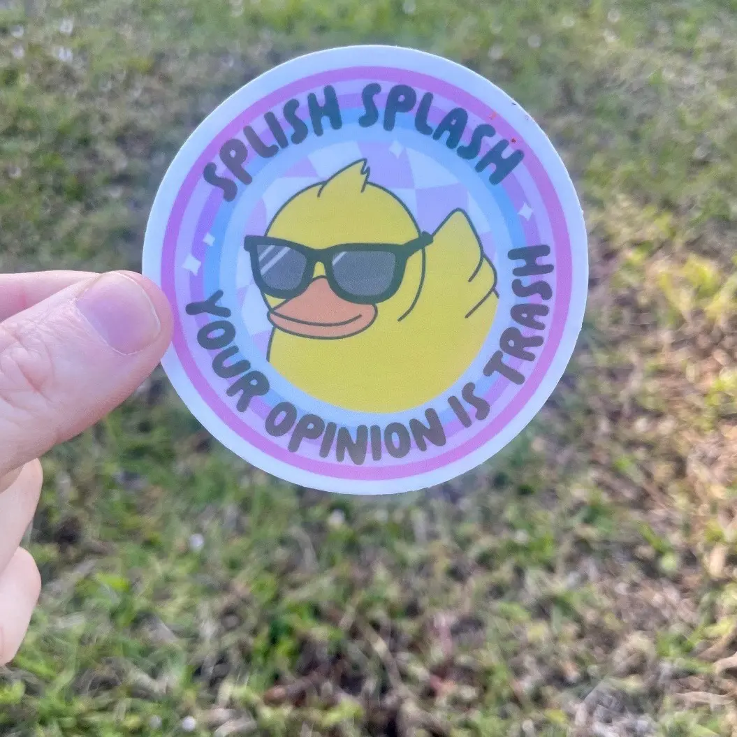 Opinion is Trash Duck Sticker