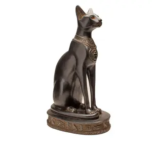 Egyptian Bastet Cat Statue Large - Black - Made in Egypt