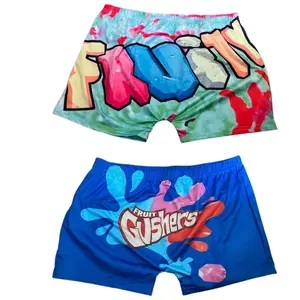 Fruit Gushers Snack Shorts - Colorful Tie-Dye & Blue Splash Design for Fun and Comfortable Wear