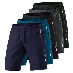 Summer outfits Men’s summer outdoor sports casual loose quick-dry shorts with zippered pockets — comfortable, soft, breathable, suitable for running, fitness, and outdoor activities