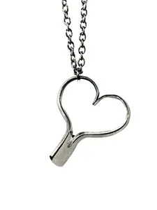 Silverplate Fork Tine Heart Necklace