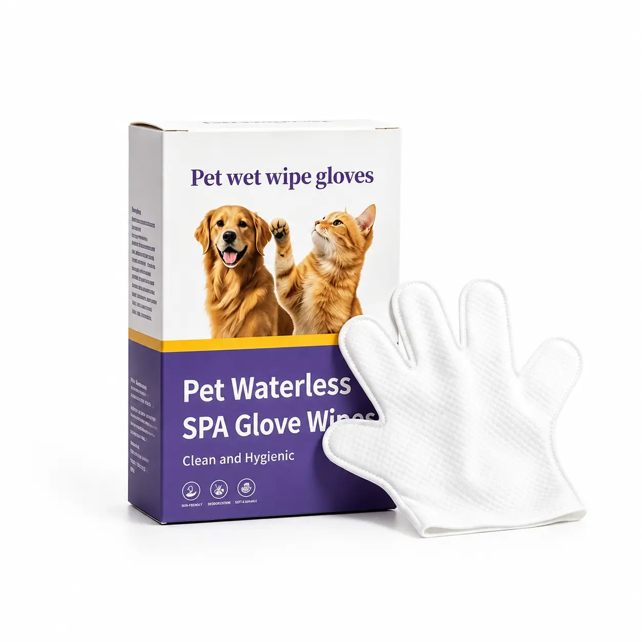 PET Dog Wipes for Dogs & Cats, Individual Glove Packs, 6 Count | Travel-Ready, Head-to-Tail Grooming, No-Rinse Freshening, Plant-Based Formula Fits Bags & Backpacks Coconut ScentVet Recommended Hypoallergenic Bathless Grooming Wipes for Paws, Body & Ears