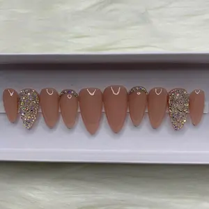 Ice Latte-Press ons Gel Luxury