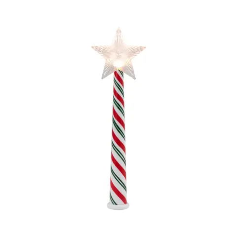 Magic Wand Christmas Light Controller Topper - Festive Decor with Star Design, Built-in Music, Candy Cane Compatibility, Batteries-Operated, Remote Control for Holiday Home Decor