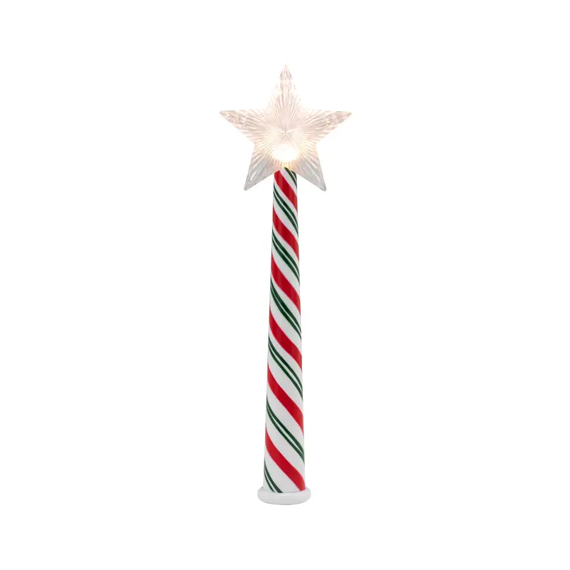 Magic Wand Christmas Light Controller Topper - Festive Decor with Star Design, Built-in Music, Candy Cane Compatibility, Batteries-Operated, Remote Control for Holiday Home Decor