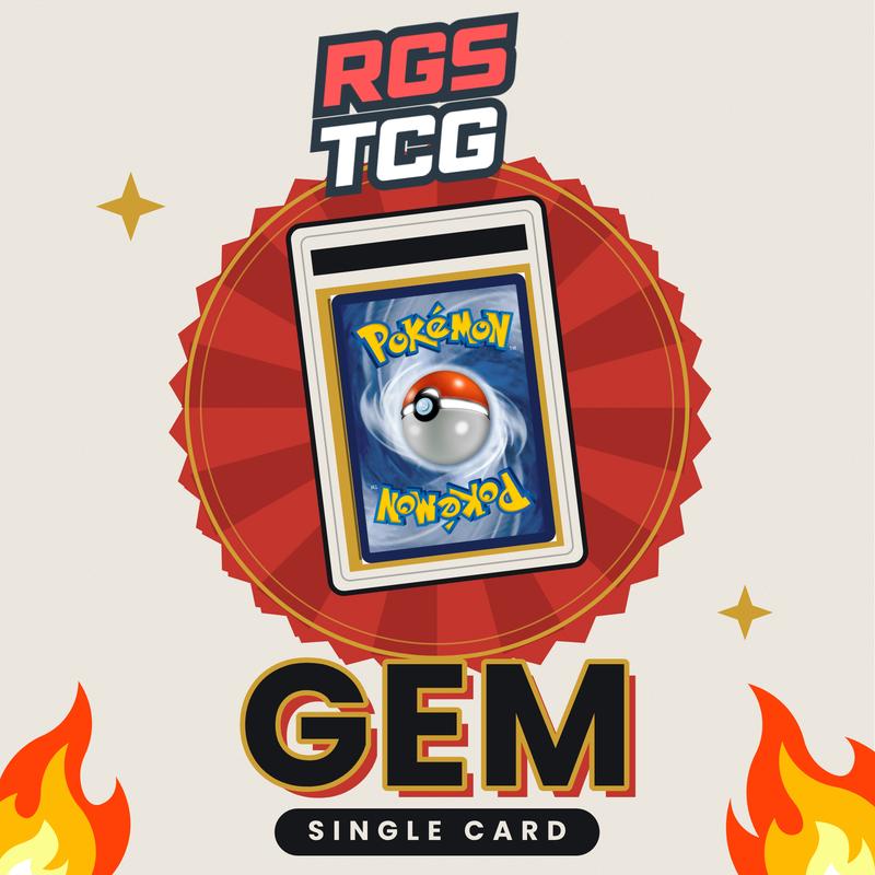 RGS GEM HIT Single Pokemon TCG Card - 1 Full Art Rare Collectible, Language Choice (English/Japanese), TCG Cards Collectible Item