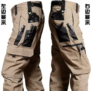 Outdoor tactical wear-resistant function waterproof work pants, long pants with multiple pockets, spring autumn new styles men and