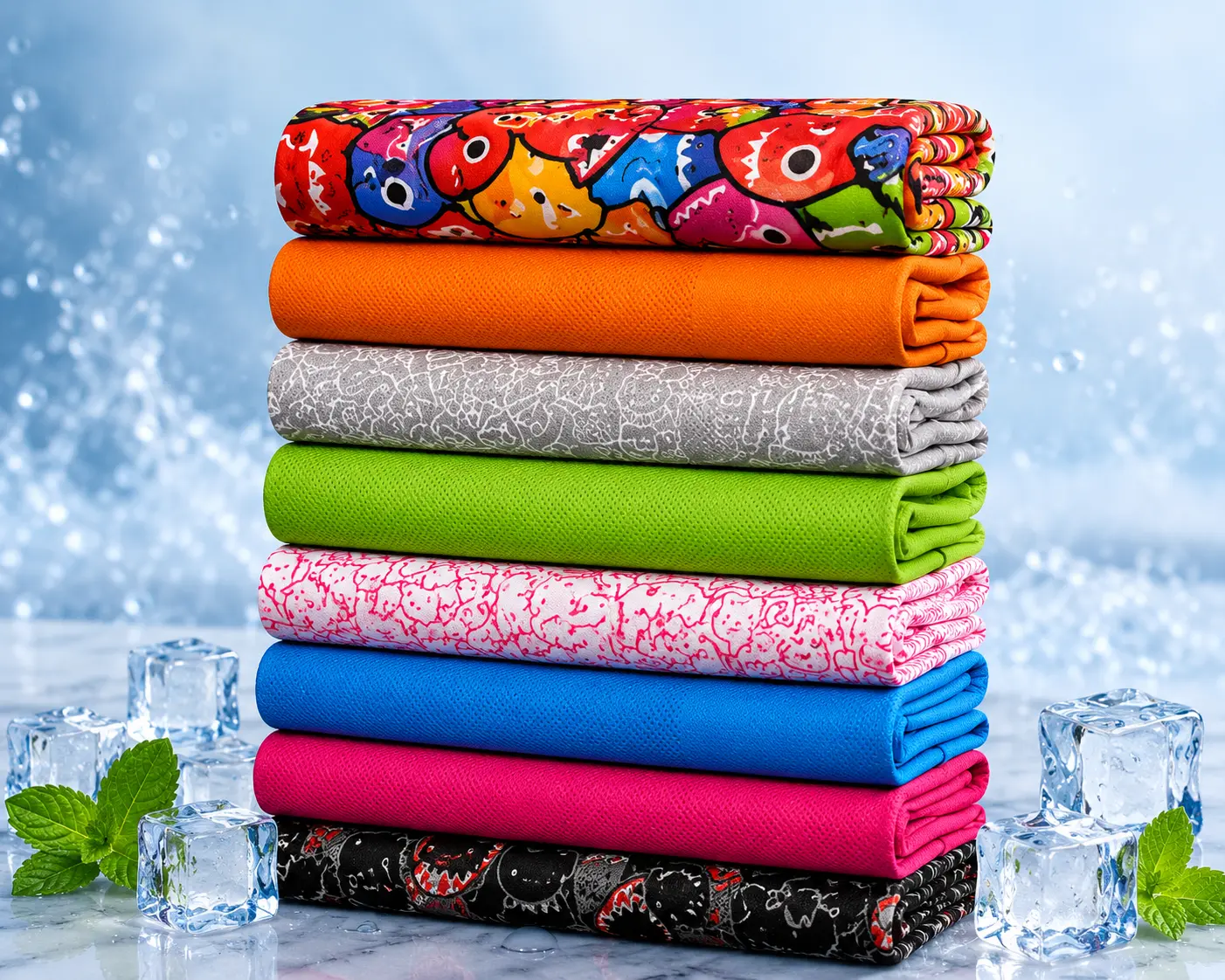 Cooling Towels - Instant Cooling Relief with Lightweight & Soft Breathable Mesh Fabric for Super Absorbent UPF 50+ Protection