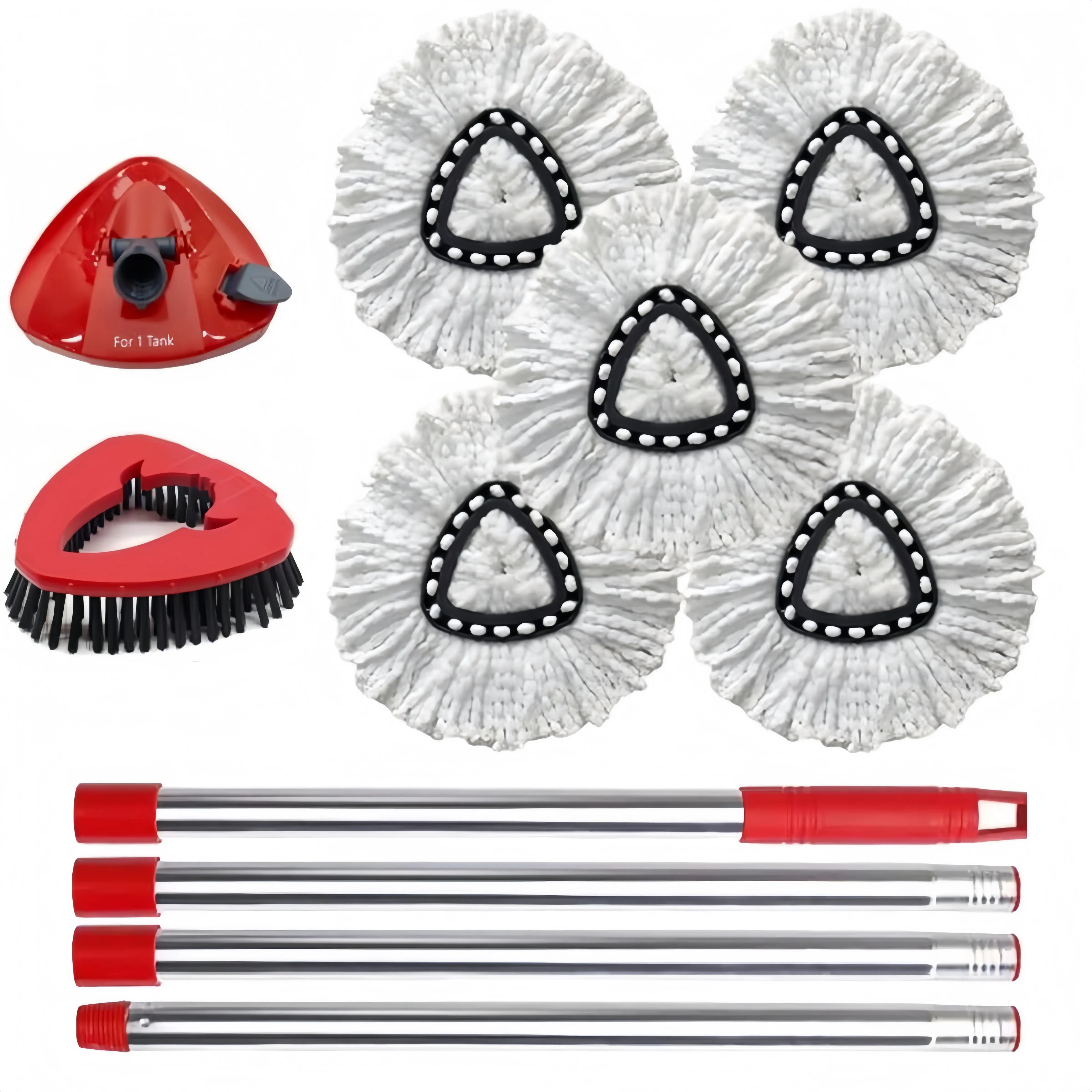 5 White Cotton Head Mop Set Combination