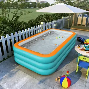 Inflatable Swimming Pool, Durable Design Inflatable Swimming Pool, Quickset Inflatable Outdoor Kiddie Swimming Portable Pool for Backyard, Garden Party, Swimming Pool Set, Outdoor Play Interaction, Multi Purpose Inflatable