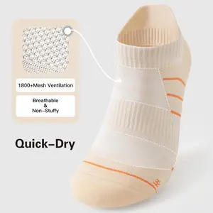 BreezeNest Women's sports cushioned anti-foam comfort running ankle socks( 5 pairs)