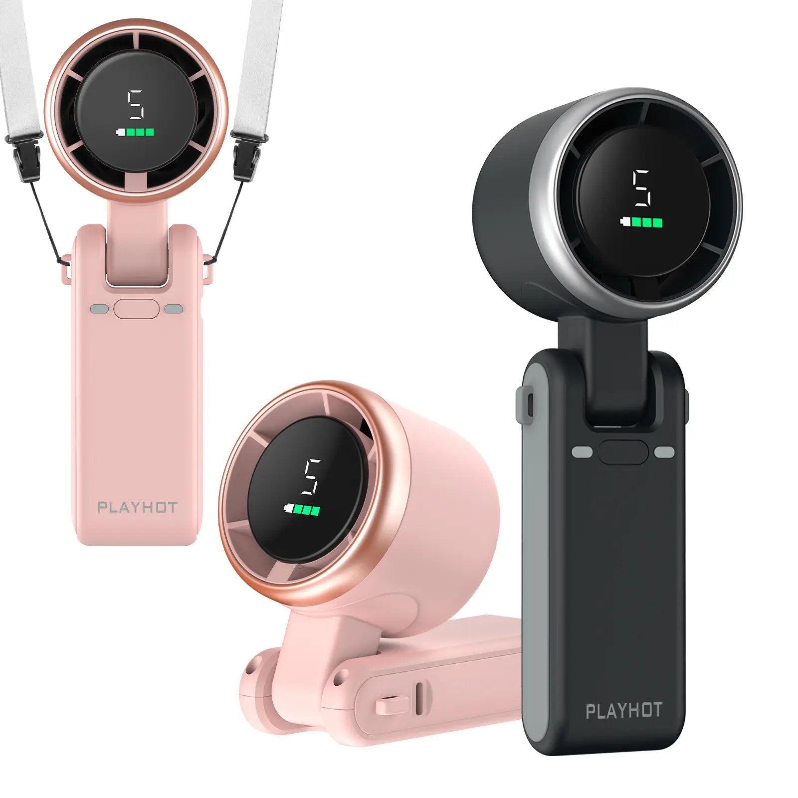 4000mAh Portable Handheld Turbo Fan - 5 Gear Wind, 3 IN 1 Hand Fan Rechargeable with Air Turbo Tech Cooling, For Walking, Working, Trip