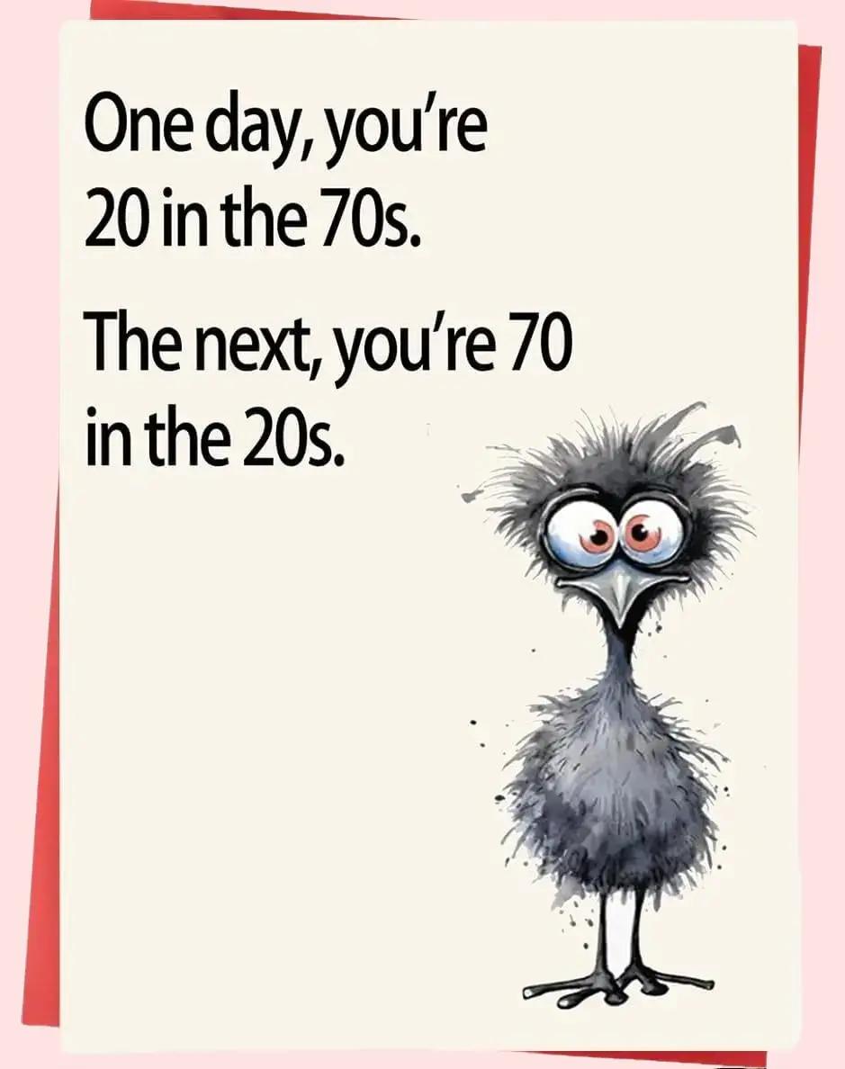 Funny 70th Birthday Card, 70 Year Old Card with Handwritten Message and Envelope, Humor Gift for Dad Mom Friends Family