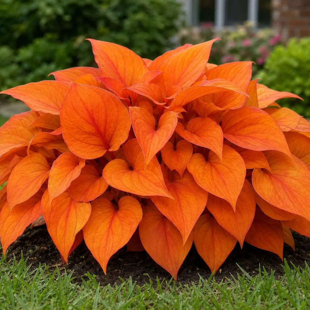 800pcs Orange Hosta Seeds for Easy Lush Shade Gardens, Low Maintenance