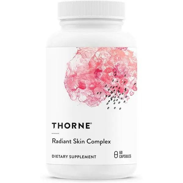 THORNE - Radiant Skin Complex - Hyaluronic Acid & Clinically Studied Ingredients - Skin Hydration & Healthy Aging Support - Helps Reduce Fine Lines & Wrinkles* - NSF Certified for Sport - 60 Capsules