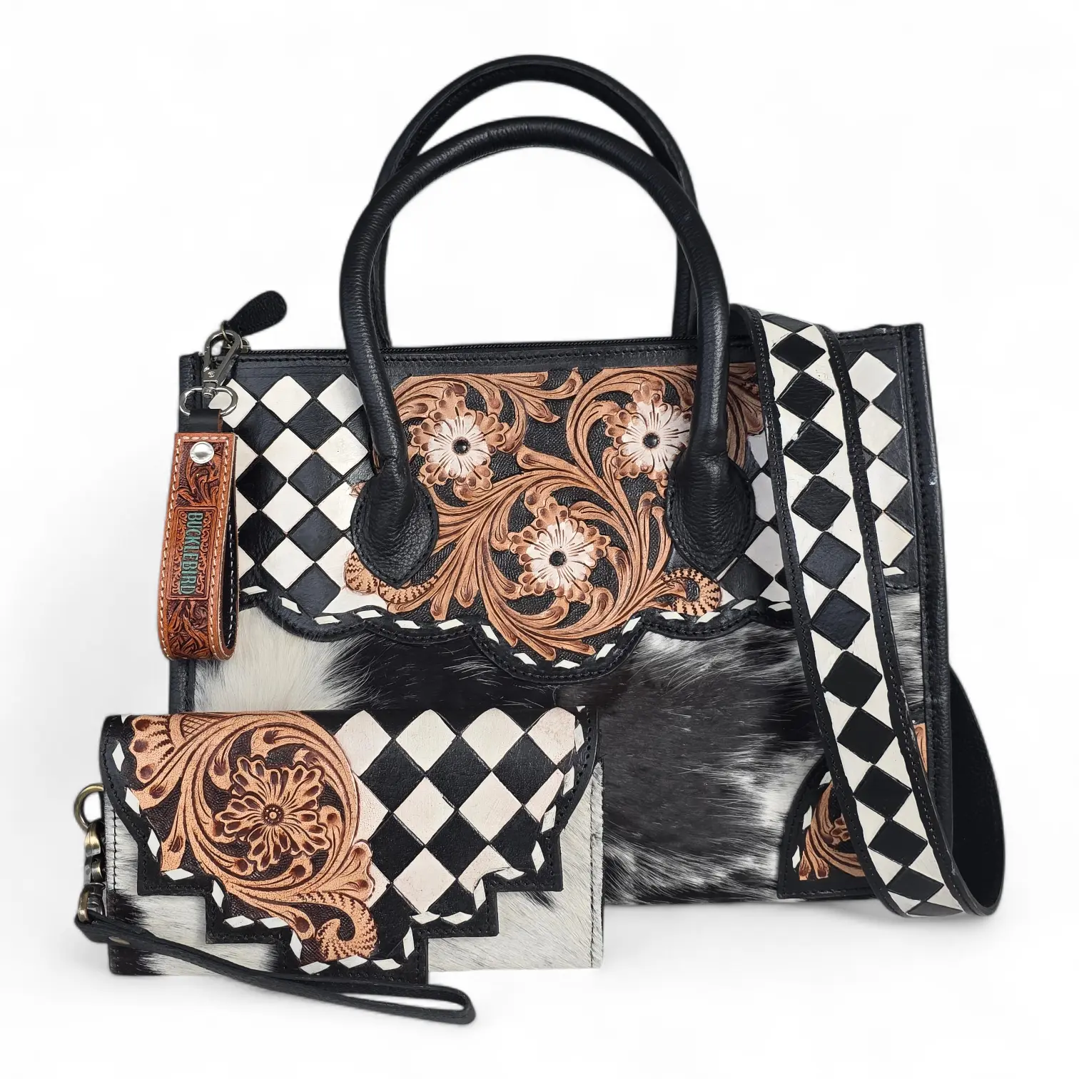 The Raven | Cowhide Western Leather Handbag Set