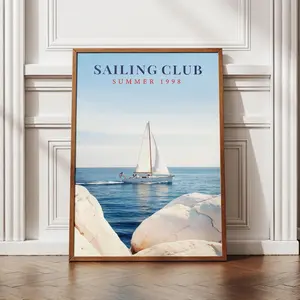 Fashion Magazine Poster, Vintage Fashion Wall Art, Heritage Luxury, Old Fashion Art Retro Seascape Art Aesthetic