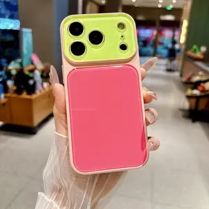 Contrast Color Phone Case for iPhone 17 16 15 14 Pro Max, Dual-Tone Design with Camera Lens Protection, Anti-Fall Shockproof Protective Cover, Scratch Resistant & Durable No Peeling Finish