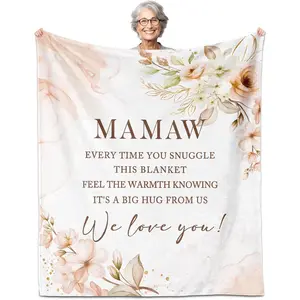 Mamaw Gifts, Gifts for Mamaw, Mamaw Birthday Gifts, Mamaw Blanket 60" x 50", Mamaw Gifts for Grandma, Mamaw Gifts from Grandkids, Gifts for Mamaw Mother's Day, Mamaw Gifts for Christmas