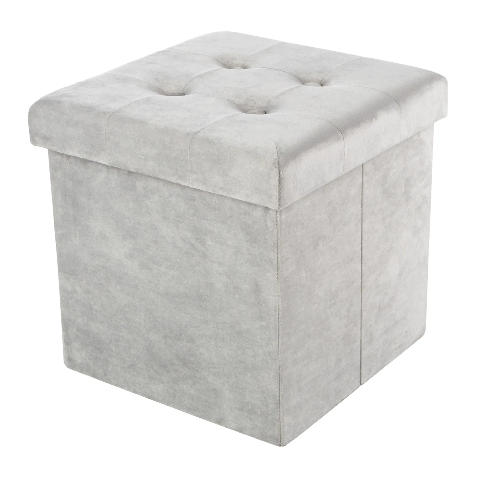 Lavish Home Storage Ottoman Velvet Tufted Footrest, Chest
