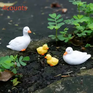 Resin Craft Kit Duck Family DIY Miniature Landscape Decoration Set, Garden Table Decor & Creative Gift Idea, Perfect for Home & Office, Garden Accessories