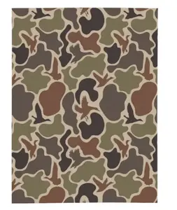 Vintage Duck Camo Blanket, Retro Hunting Style Military Camouflage Flying Wild Mallard Duck Pattern Print, Outdoor Camper RV Car Travel Decor Gift for Men Hunters Adults, Birthday Father's Day Present, Super Soft Warm Cozy Fleece Flannel Throw