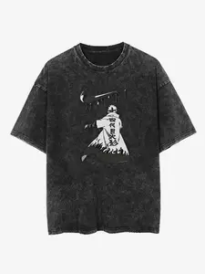 "FLASH DRIP" -  Minato Namikaze - Leaf Ninja Anime Vintage / Acid Washed T-Shirt TVE