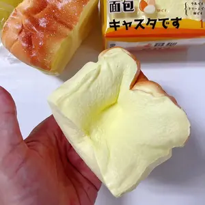 Toast Sliced Bread Stress for Adult, Soft Simulation Artificial PU Bread for Desserts Decoration, Photography Props,Bread Shape Squishes , Sensory Fidget