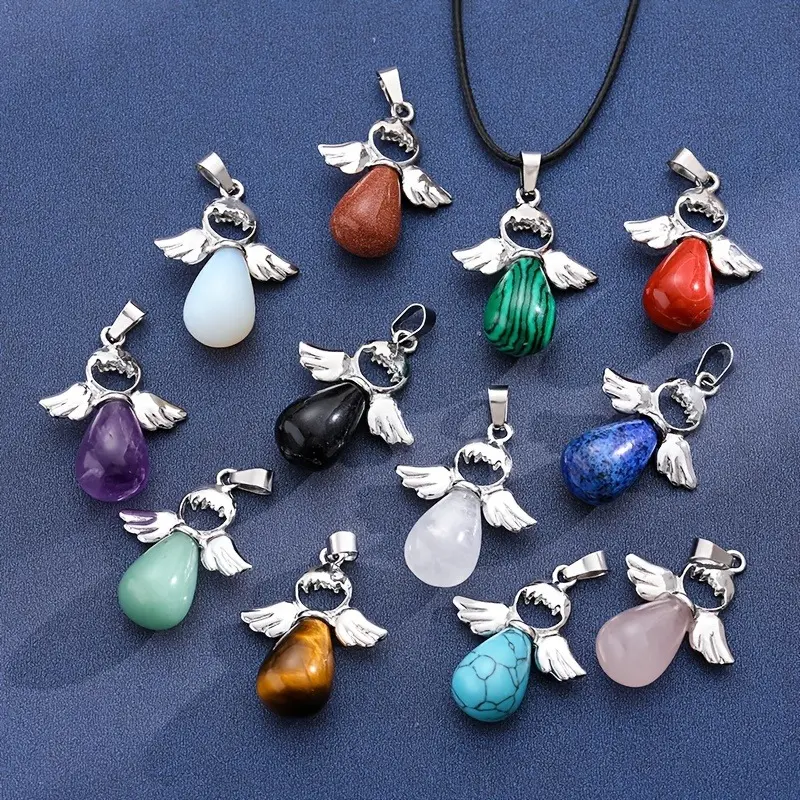 5-Pack Angel Wing Pendant Charms, Unique Unisex Animal-Inspired Jewelry for Weddings, Engagements & Birthdays, Animals, Unisex Wear, Charms & Pendants, Wing Shape, Casual, Angel Charms & Pendants