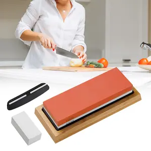 Grinding stone, double grinding stone set, suitable for kitchen knives, fruit knives, scissors,Sweat absorption,kitchenware