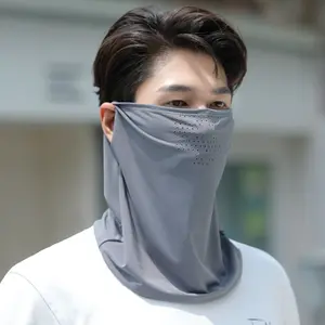 Ice silk breathable sunscreen mask men and women summer outdoor cycling mask sunshade face towel veil