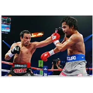 Manny Pacquiao Vs Juan Manuel Marquez Boxing Canvas Poster Room Aesthetic Decorative Wall Art Print Family Bedroom Decor