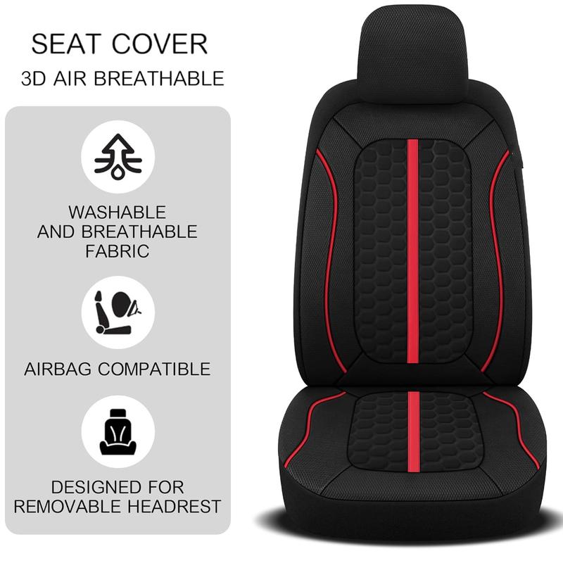 Car Seat Covers For 5 Seats, Full Set Universal Seat Covers for Cars, Flat Cloth Auto Seat Air Mesh Design Protectors, Car Interiors Fit For Nissan /Honda /Accord/Civic /CRV /Hrv /Kia /Sorento /Toyota /Corolla /4Runner /Camry /Hyundai /Mazda Car Seat Covers For 5 Seats, Full Set Universal Seat Covers for Cars, Flat Cloth Auto Seat Air Mesh Design Protectors, Car Interiors Fit For Nissan /Honda /Accord/Civic /CRV /Hrv /Kia /Sorento /Toyota /Corolla /4Runner /Camry /Hyundai /Mazda