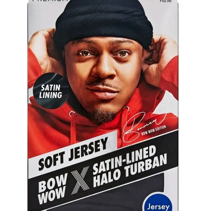 BOW WOW X Satin Lined Halo Turban - Soft Jersey Material, Premium Fit, Fits All, Bow Wow Edition