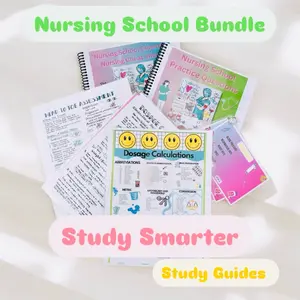 Nursing Study Guide Cheat Sheets - Nursing School Ultimate Bundle - Nursing Comprehensive Resource for Nursing Students- Nursing Success Study Notes