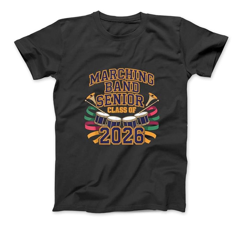 Marching Band Senior Class Of 2026 Percussion T-Shirt