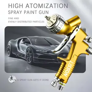 Professional Spray Gun 1.3mm Hvlp, Pro Lite 600cc, Car Repair, Furniture, Model, Industrial, Home Use, Metal Enclosure, Spray Painting Tool