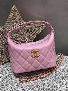 Pre-owned CHANEL Premium Grained Caviar Calfskin Leather Shoulder Bags 25P Mini Hobo Bag（62031311）