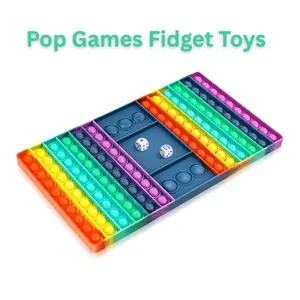 Pop Fidget Toy Multiplication Game for Kids – Push Bubble Chess Board for Math Learning, Autism Sensory Toy, Classroom Must-Have, Family Game & Birthday Gift for Boys and Girls