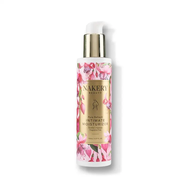 Nakery Pure Refresh Intimate Gel with Lactic Acid, pH Balancing & Moisturizing Relief for Itching & Discomfort, Hormone-Free - 150ml, Intimate Care Gel, Hydrating, Hyaluronic, Soothing, Moisturizer, Hyaluronic Acid, Fragrance Free, Gel Texture, Sensitive