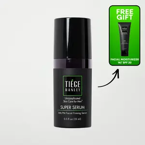 Tiege Hanley Super Serum - Peptides + Retinyl Palmitate + Hyaluronic Acid - Anti-Aging Face Serum for Wrinkles