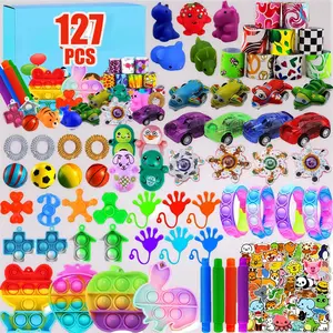 127 Pcs Treasure Box Toys for Kids 4-8, Classroom Prizes, Pinata Fillers, Goodie Bag Stuffers, Bulk Fidget Toys Birthday Gifts