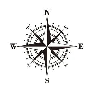 Creative Compass Styling Decor Stickers for Car Camper Van Bus Caravan Motorhome SUV Pickup Cargo Caravan Vinyl Camping Decals