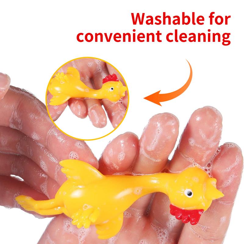 20 Pcs Slingshot Chicken Finger Toys – Flying Sticky Rubber Chickens for Kids, Boys & Girls, Birthday, Halloween, Easter, Xmas & Christmas Gifts